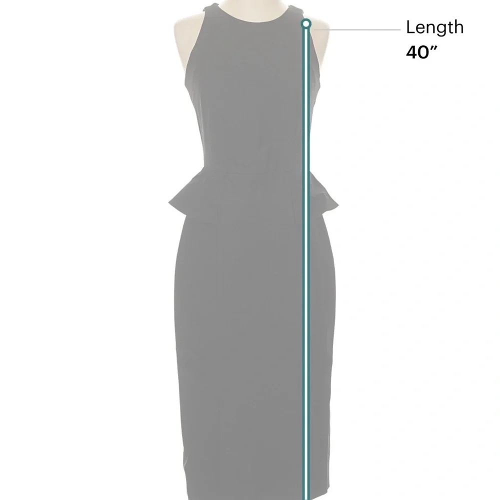 Banana Republic Black Sleeveless Peplum Midi Dress - Picture 4 of 6